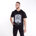 Футболка мужская, цвет чёрный, размер 56 (4XL) - фото 50748566