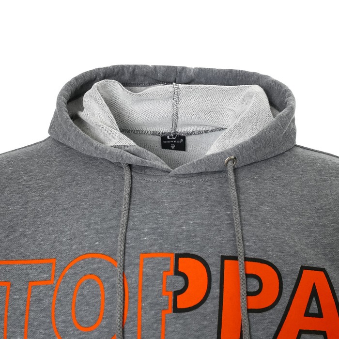 Костюм мужской (толстовка/брюки), цвет серый меланж, размер 52 (2XL) 62444