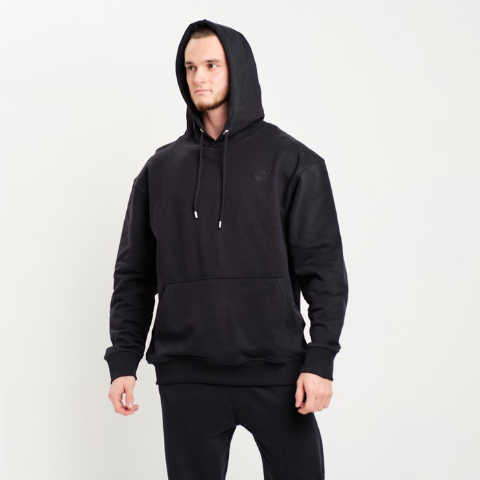 Костюм мужской (толстовка/брюки), цвет чёрный, размер 50(XL) 62447