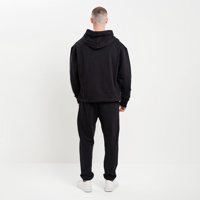 Костюм мужской (толстовка/брюки), цвет чёрный, размер 50(XL) 62447