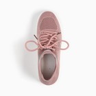Кроссовки детские, цвет пыльно-розовый, размер 35 - Фото 4