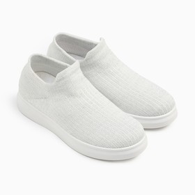 Кроссовки детские (без шнурков), цвет белый, размер 32