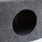 Домик-когтеточка "Пижон", с овальной полкой 54 х 34 х 80 см, фетр, джут, дымчатый - Фото 7
