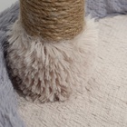 Лежанка с когтеточкой «Пижон», 55×36×47 см, овальная, серая - Фото 5