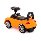 Каталка-автомобиль SuperCar №2, со звуковым сигналом, цвет оранжевый - Фото 3