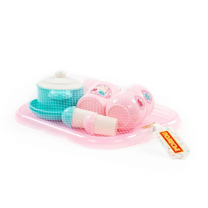 Набор детской посуды «Хозяюшка», на 2 персоны, с подносом, 19 элементов 62524