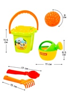Набор игрушек для песочницы, 8 предметов: ведро, ситечко, совок, грабельки, лейка, формочки, МИКС - Фото 2