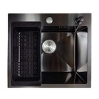 Мойка кухонная Gerda GS 5045 G, 500х450 h=200 мм, цвет графит - фото 297148370