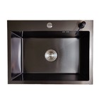 Мойка кухонная Gerda GS 6045 G, 600х450 h=200 мм, цвет графит - Фото 2