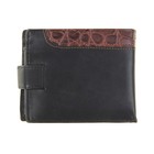 Кошелек мужской "Жан" 3 отдела, отдел для документов, отдел для кредиток, монетница, черный - Фото 2