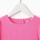 Платье детское с длинным рукавом KAFTAN «Муслин», размер 28 (86 -92 см), розовое 9571647 - фото 14180054