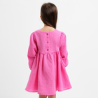 Платье детское с длинным рукавом KAFTAN "Муслин", размер 32 (110-116 см) цвет розовый - Фото 4
