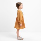 Платье детское с длинным рукавом KAFTAN «Муслин», размер 32 (110-116 см), горчичное - Фото 2