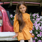 Платье детское с длинным рукавом KAFTAN «Муслин», размер 32 (110-116 см), горчичное - Фото 7