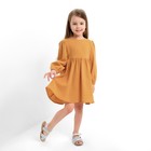Платье детское с длинным рукавом KAFTAN «Муслин», размер 32 (110-116 см), горчичное - Фото 4