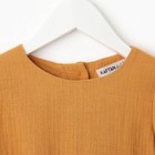 Платье детское с длинным рукавом KAFTAN «Муслин», размер 32 (110-116 см), горчичное - Фото 12