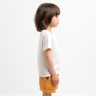 Костюм (футболка и шорты ) детский KAFTAN "Муслин", р.28 (86-92см) белый/горчичный - Фото 2