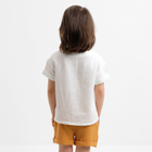 Костюм (футболка и шорты ) детский KAFTAN "Муслин", р.28 (86-92см) белый/горчичный - Фото 3