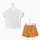 Костюм (футболка и шорты ) детский KAFTAN "Муслин", р.30 (98-104 см) белый/горчичный - Фото 9