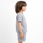 Костюм (футболка и шорты ) детский KAFTAN "Муслин", р.32 (110-116см) серый - Фото 2