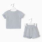 Костюм (футболка и шорты ) детский KAFTAN "Муслин", р.32 (110-116см) серый - Фото 11