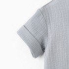 Костюм (футболка и шорты ) детский KAFTAN "Муслин", р.32 (110-116см) серый - Фото 9