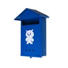 Ящик почтовый без замка (с петлёй), вертикальный, «Домик», синий - фото 24478788