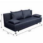 Диван раскладной «Клик Мебель. Некст ЭКО», механизм еврокнижка, рогожка, цвет jeans - Фото 10