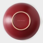 Миска керамическая Доляна «Ваниль», 700 мл, d=18 см, цвет бордовый - Фото 4