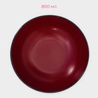 Набор тарелок керамических Доляна «Ваниль», 18 предметов: 6 тарелок d=19 см, 6 тарелок d=27 см, 6 мисок d=19 см, цвет бордовый - Фото 3