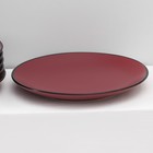 Набор тарелок керамических Доляна «Ваниль», 18 предметов: 6 тарелок d=19 см, 6 тарелок d=27 см, 6 мисок d=19 см, цвет бордовый - Фото 6