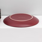 Набор тарелок керамических Доляна «Ваниль», 18 предметов: 6 тарелок d=19 см, 6 тарелок d=27 см, 6 мисок d=19 см, цвет бордовый - Фото 7