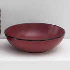 Набор тарелок керамических Доляна «Ваниль», 18 предметов: 6 тарелок d=19 см, 6 тарелок d=27 см, 6 мисок d=19 см, цвет бордовый - Фото 9
