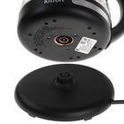 Чайник электрический Kitfort KT-656, стекло, 1.5 л, 2200 Вт, регулировка t°, чёрно-серебр. - Фото 10