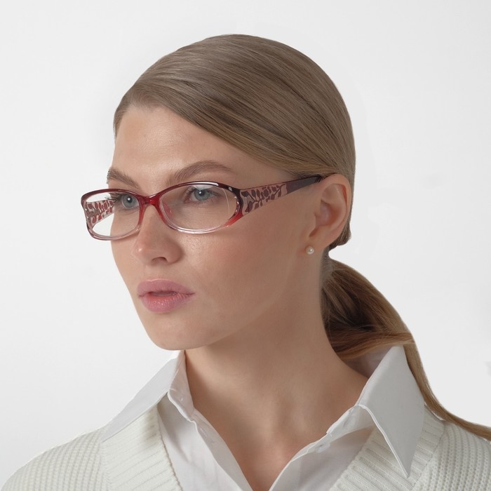 Готовые очки Восток 6618, бордовые, -5.5 - Фото 1