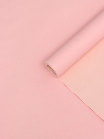 Бумага упаковочная крафт, ванильный-розовый, 0.68×10 м