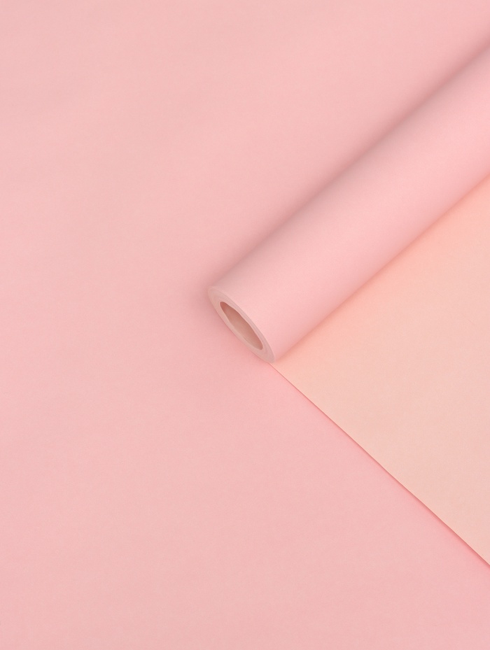 Бумага упаковочная крафт, ванильный-розовый, 0.68×10 м - Фото 1