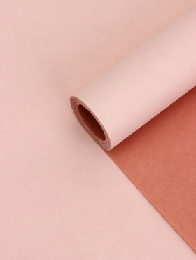 Бумага упаковочная крафт, розовый, 0.68×10 ±5% м
