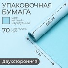 Бумага упаковочная крафт, мятный-изумрудный 0,68 х 10 м 9582347 - фото 10421456