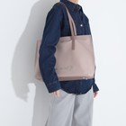 Сумка-шопер "Золотой дождь" на молнии, наружный карман, цвет бежевый - фото 22182312