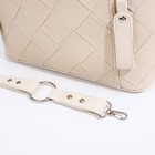 Сумка-мешок "Золотой дождь" на молнии, 3 наружных кармана, длинный ремень, цвет бежевый - фото 22182373