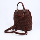 Рюкзак на застёжке, 2 наружных кармана, цвет коричневый - Фото 3