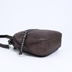 Рюкзак - сумкка на молнии, Золотой Дождь, искусственная кожа, цвет серый - Фото 5