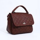 Сумка-мессенджер "Золотой дождь" на застёжке, цвет коричневый - фото 22182497