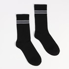 Носки женские высокие, цвет чёрный, размер 23 - фото 319430058