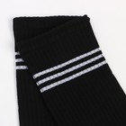 Носки женские высокие, цвет чёрный, размер 23 - фото 50748609