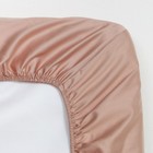 Простыня на резинке Этель, цвет персиковый, 180х200х25 см, 100% хлопок, мако-сатин, 114г/м2 - фото 22182722 Простыня на резинке Этель, цвет персиковый, 180х200х25 см, 100% хлопок, мако-сатин, 114г/м2 - фото 22182722