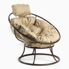 Кресло "Папасан" мини, с бежевой подушкой, 81х68х77см - фото 10449017