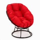 Кресло "Пончик" с красной подушкой, черная стойка, 55 х 40 х 61 см - фото 320029160