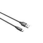 Кабель PERO DC-02, microUSB - USB, 2 А, 1 м, тканевая оплетка, черный 9605954 - фото 14180364